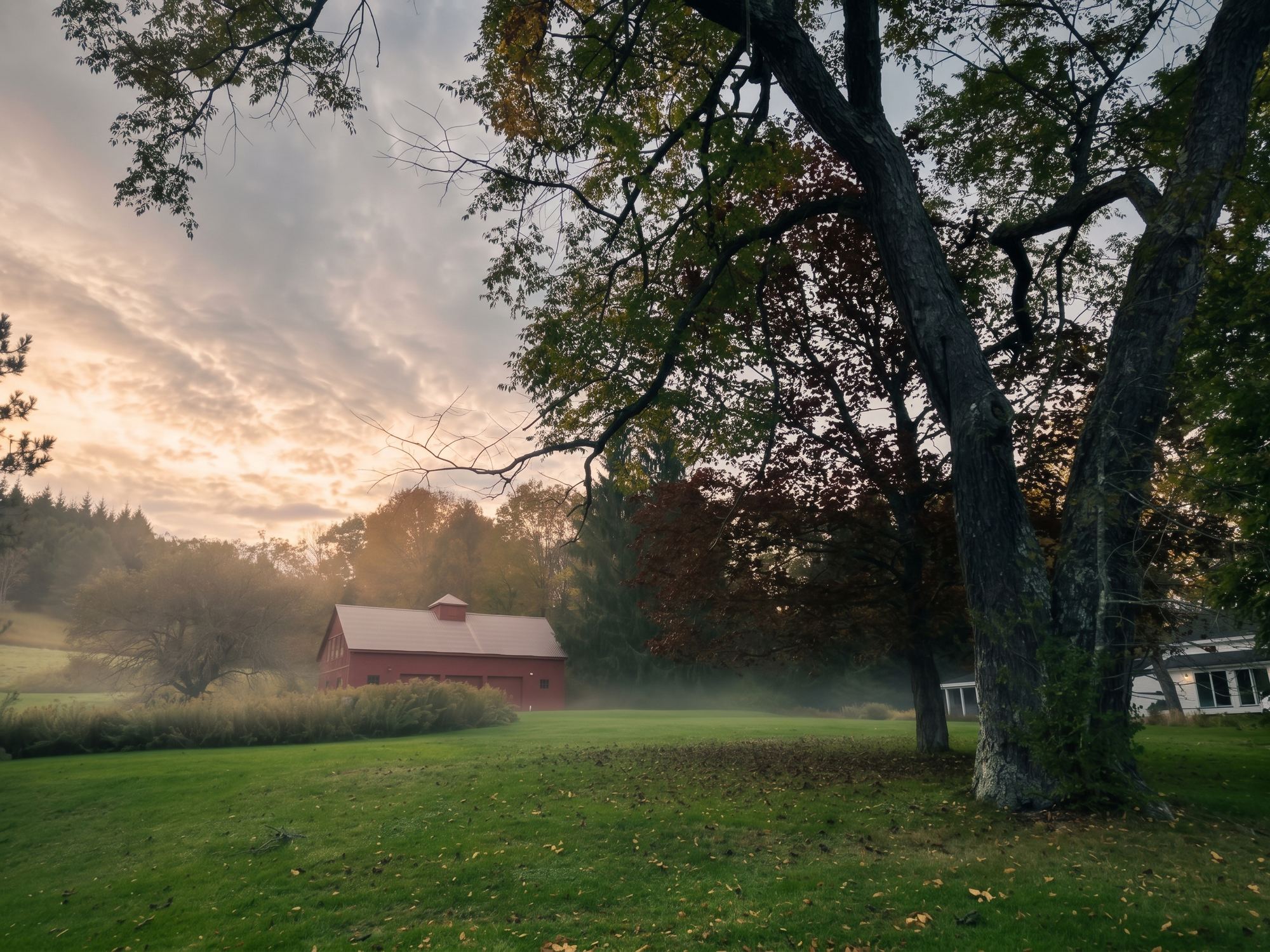 Simon's Barn at sunrise